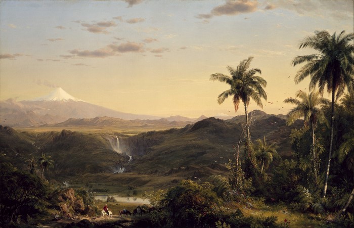 Landscape with Waterfall and Volcano by Frederic Edwin Church