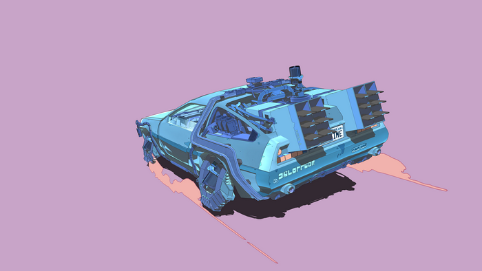 4K DeLorean Time Machine from Back to the Future