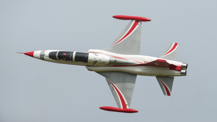 Northrop F-5E Tiger II jet in flight