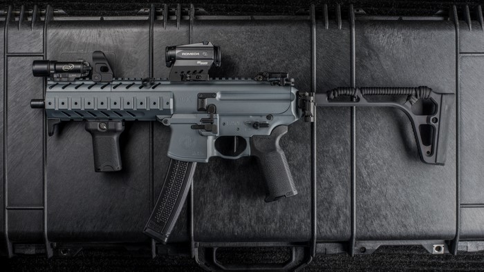 SIG Sauer MPX machine gun with optics