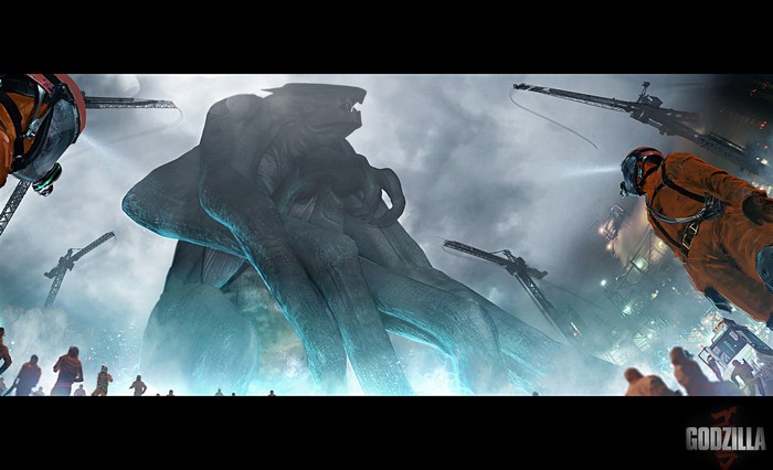 Concept art of a kaiju from Godzilla