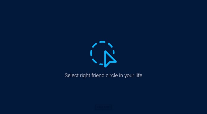 Cursor selecting friend circle