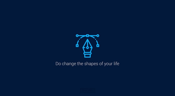 Vector pen icon with inspirational quote