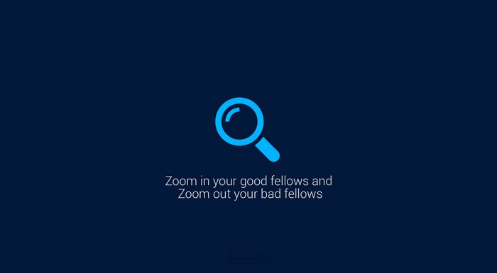 Magnifying glass icon with inspirational quote
