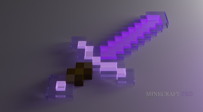 Minecraft Pro Designs 3D Abstract Sword Artwork