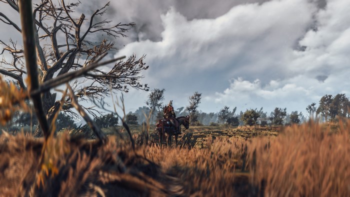 Geralt from The Witcher 3: Wild Hunt on horseback