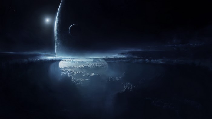 4K Dark Universe Digital Art Landscape