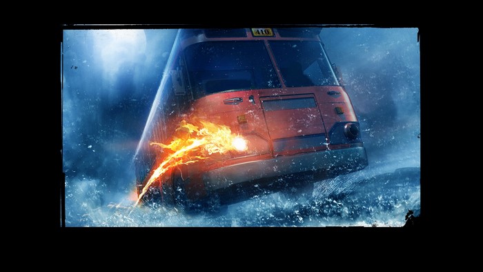 Bus on fire in water, Everlasting Summer CG