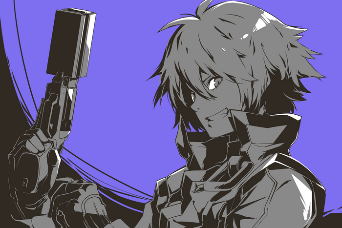 Anime character with a gun from Shin Megami Tensei Series