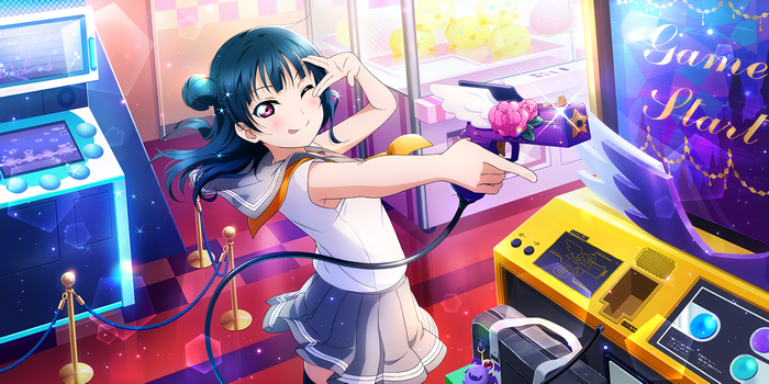Tsushima Yoshiko from Love Live! Sunshine!! at an arcade
