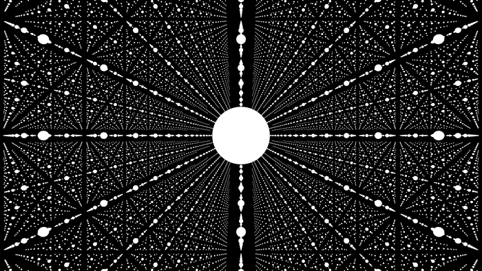 Monochrome Geometric Digital Art