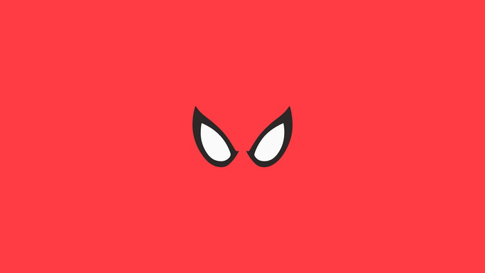 Spider-Man eyes on red background