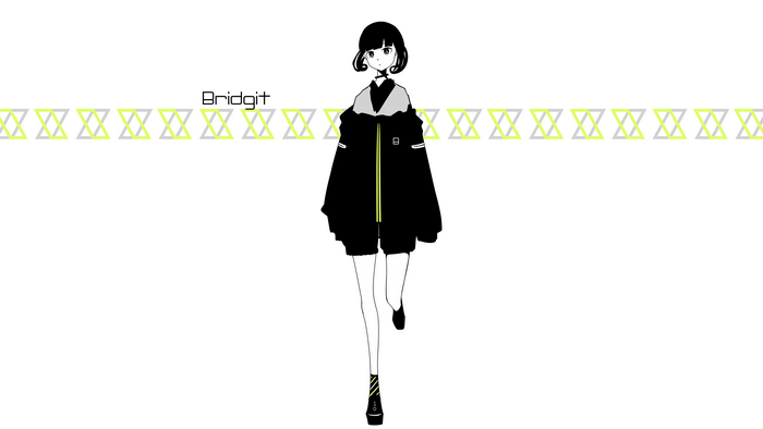 Bridgit anime girl with short hair and jacket