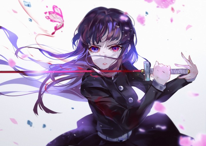 Kanao Tsuyuri with Katana from Kimetsu no Yaiba