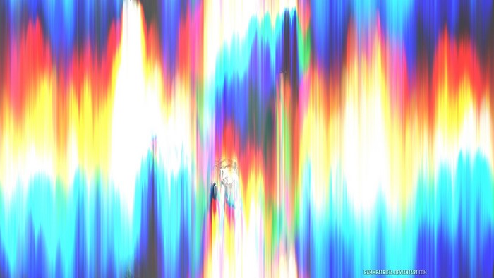 Abstract digital art with colorful vertical streaks