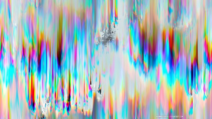Abstract digital art with vertical colorful streaks