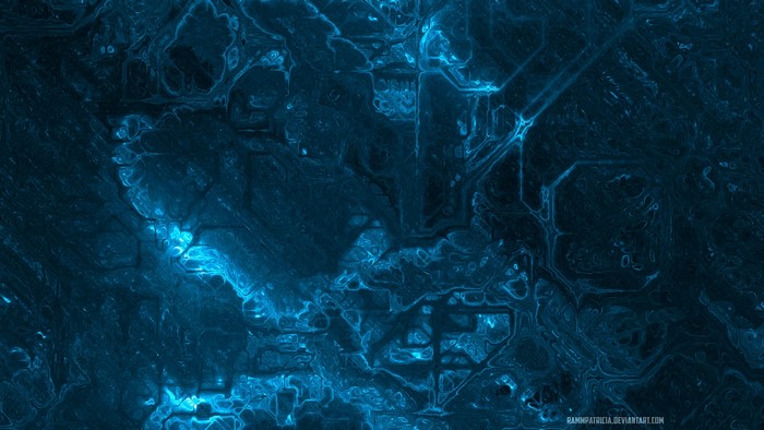Abstract cyan digital art by RammPatricia