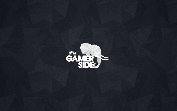 Super Gamer Side logo with low poly elephant
