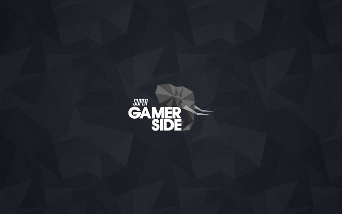 Super Gamer Side logo with low poly elephant