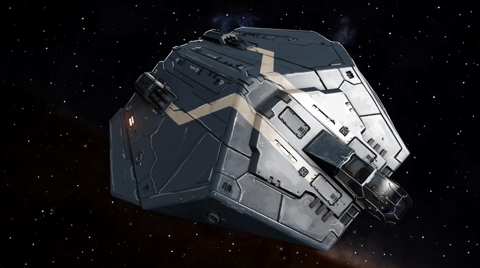 4K Elite: Dangerous spaceship by Kev-Art