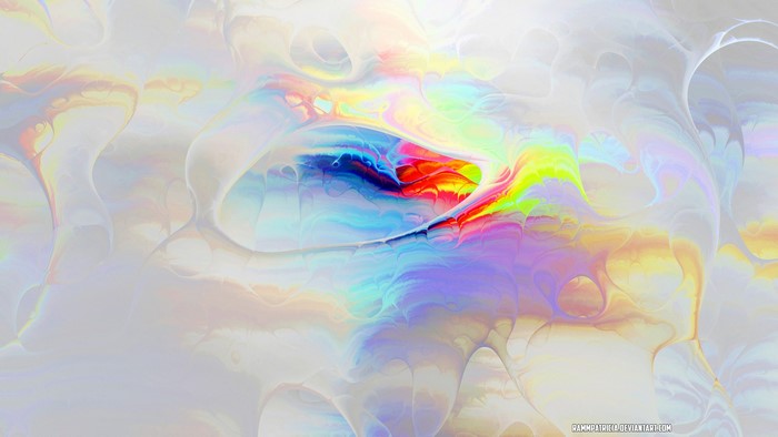 Abstract digital art with rainbow colors