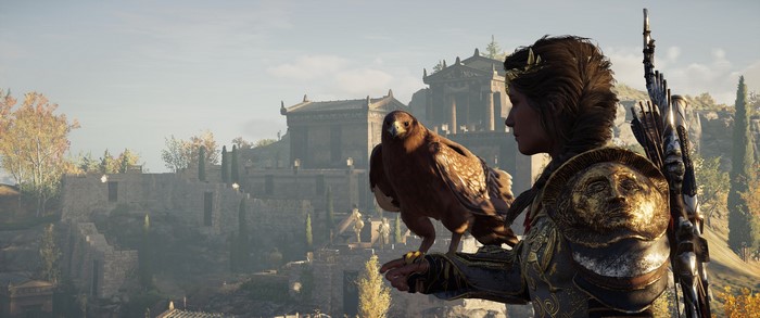 Kassandra with Ikaros from Assassin's Creed Odyssey