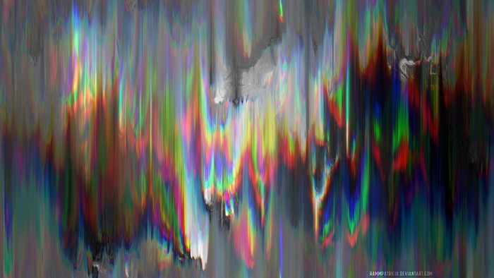Abstract colorful melting liquid reflection