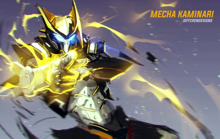 Mecha Kaminari in Futuristic Armor 4K