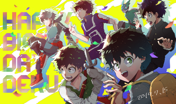 Izuku Midoriya from Boku no Hero Academia celebrating his birthday