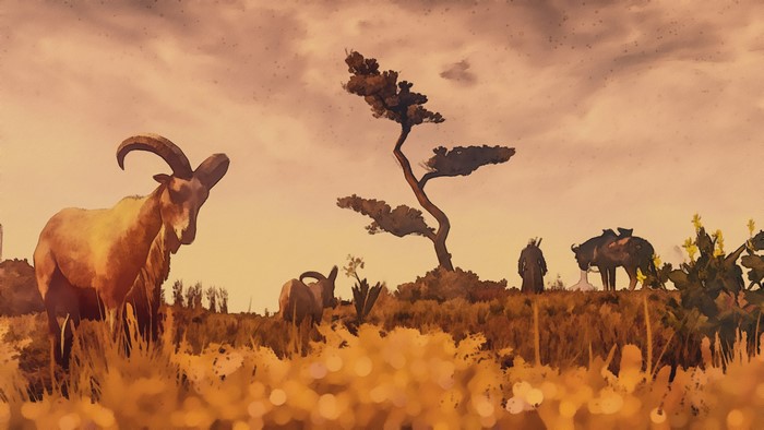 Goat and Geralt of Rivia from The Witcher 3: Wild Hunt