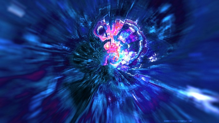 Abstract colorful motion blur from Destiny