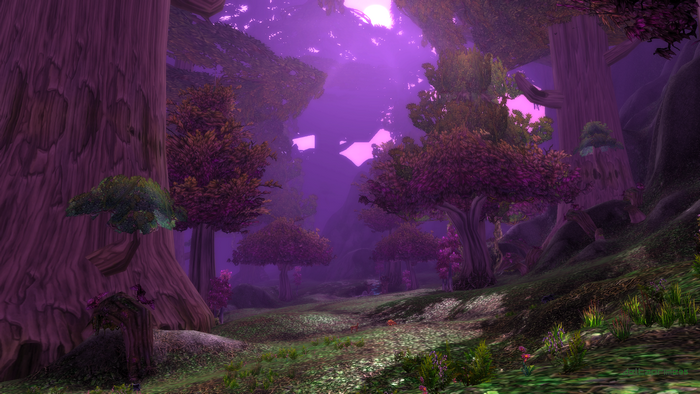 World of Warcraft screenshot of Teldrassil forest