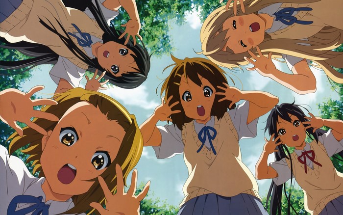 K-ON! girls making funny faces