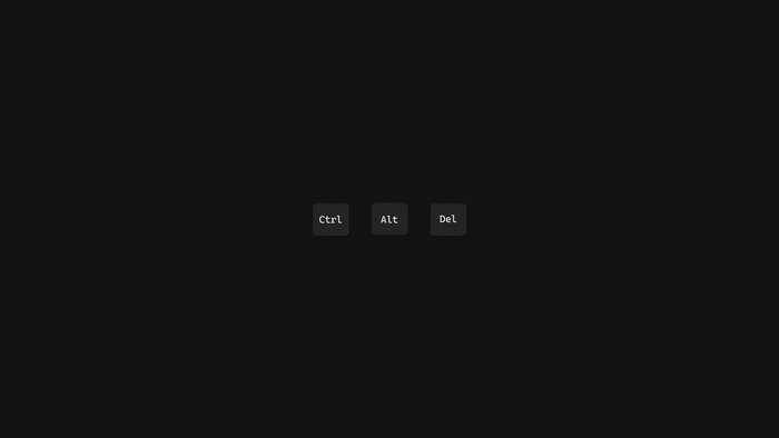 Ctrl Alt Del keyboard keys