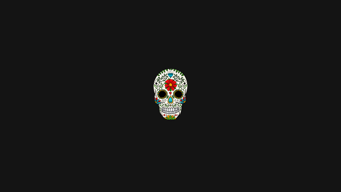 Minimalist Sugar Skull 4K