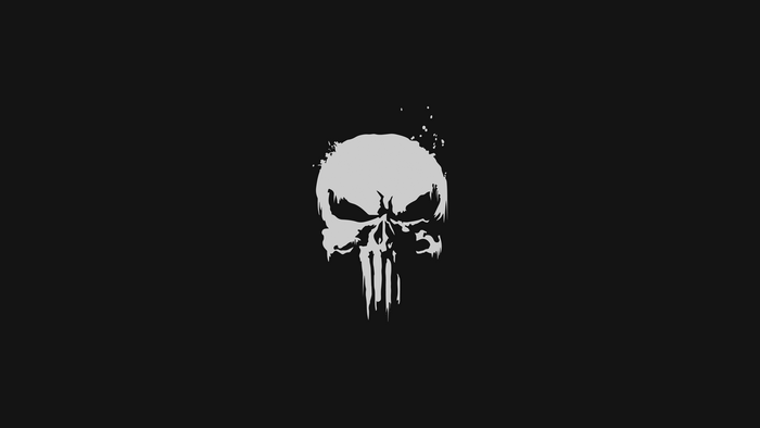 The Punisher Skull Minimalist 4K