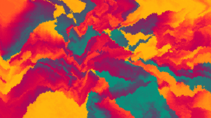 Abstract colorful digital art with textured brush strokes