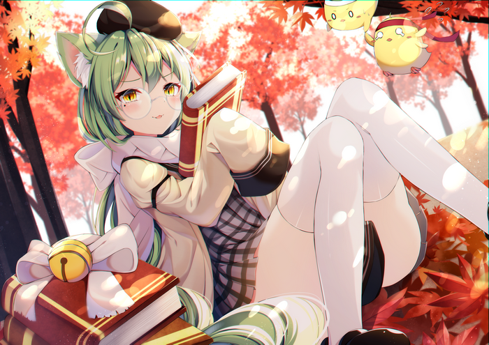 Akashi from Azur Lane reading books