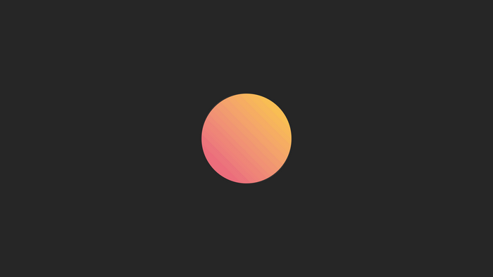 Minimalist gradient circle on dark background