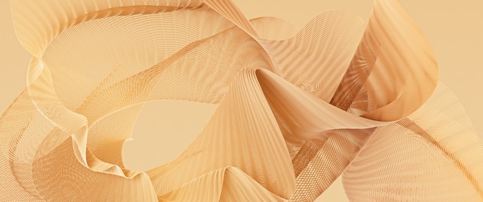 3D Abstract Render of Flowing Fabric