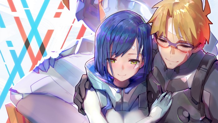 Ichigo and Goro from Darling in the FranXX