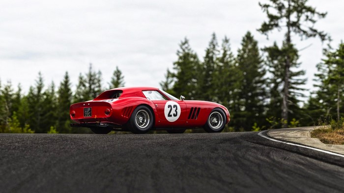 Red Ferrari 250 GTO race car with number 23