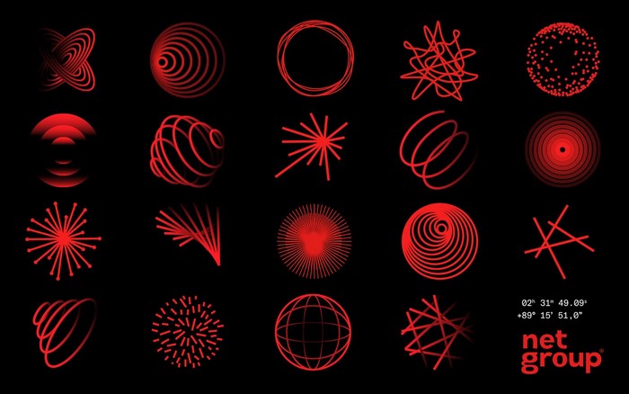 Net Group abstract red digital art
