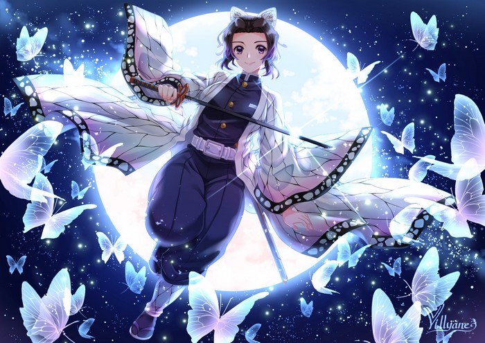 Kochou Shinobu from Kimetsu no Yaiba with butterflies