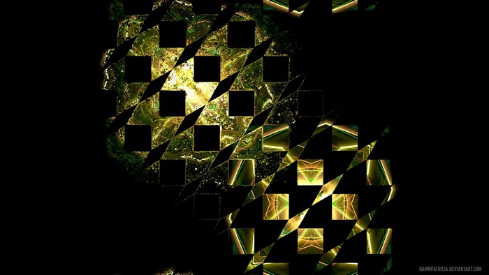 Abstract digital art with checkered pattern