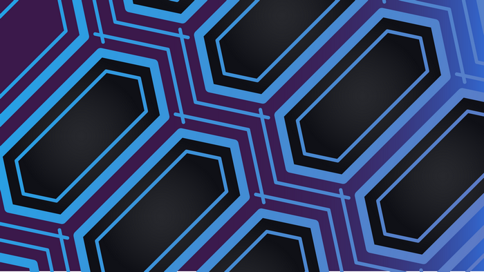 Abstract geometric pattern with blue and purple lines