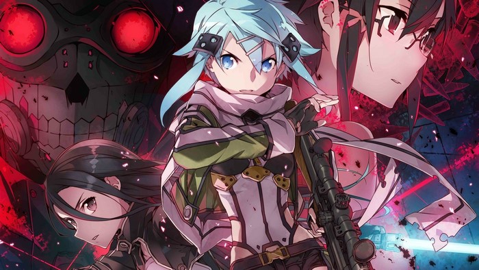 Asada Shino from Sword Art Online with Kirigaya Kazuto