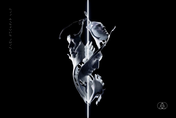 The Glitch Mob abstract artwork with faces