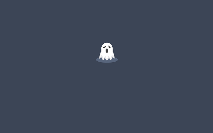 Minimalist ghost artwork