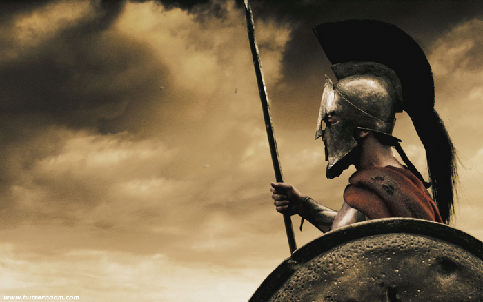 Spartan warrior from 300 movie poster